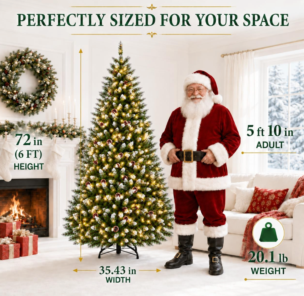 The Snowpine™ Pre-Lit Pinecone Christmas Tree