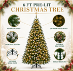 The Snowpine™ Pre-Lit Pinecone Christmas Tree