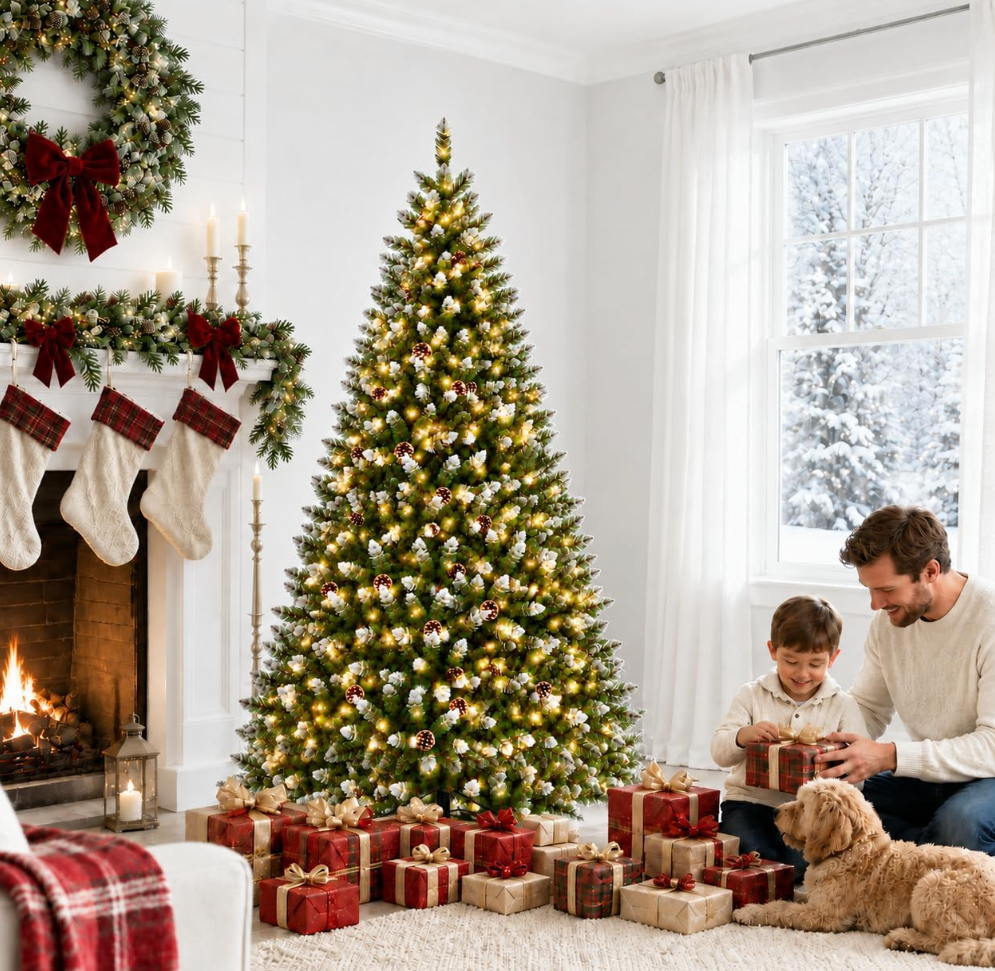 The Snowpine™ Pre-Lit Pinecone Christmas Tree
