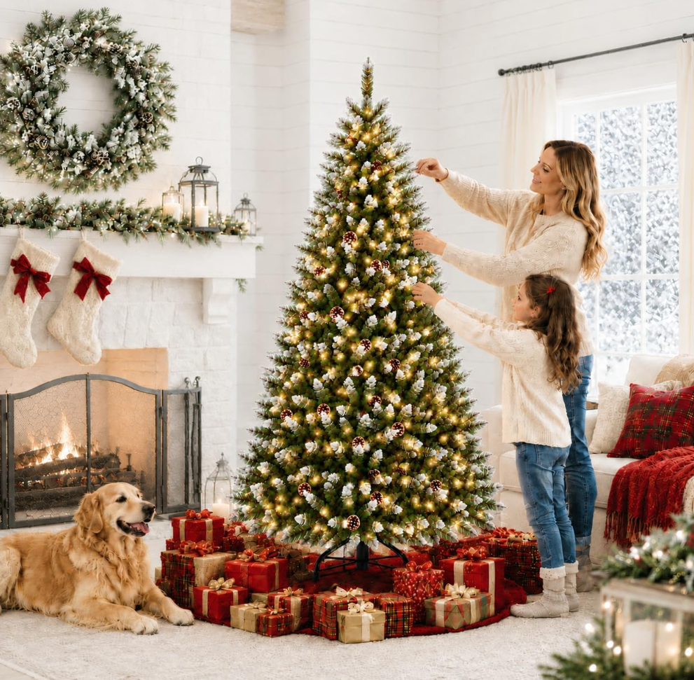 The Snowpine™ Pre-Lit Pinecone Christmas Tree