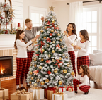 The Frostelle™ Snow-Flocked Pre-Lit Christmas Tree