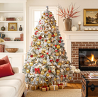 The Frostelle™ Snow-Flocked Pre-Lit Christmas Tree