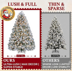 The Frostelle™ Snow-Flocked Pre-Lit Christmas Tree