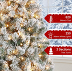 The Frostelle™ Snow-Flocked Pre-Lit Christmas Tree