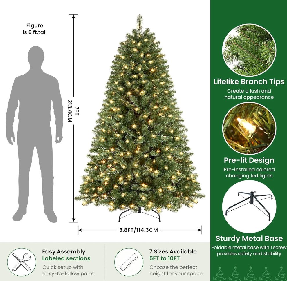 The Grand Fir™ Pre-Lit Christmas Tree