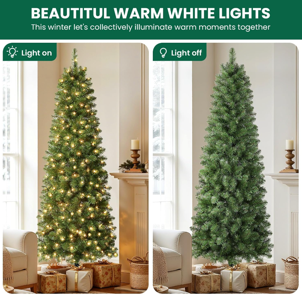 The Silhouette™ Slim Pre-Lit Christmas Tree