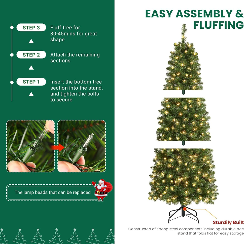 The Silhouette™ Slim Pre-Lit Christmas Tree