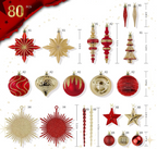 The Noël Royale™ 80-Piece Christmas Ornament Collection