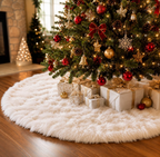 The Snowfall Luxe™ Faux Fur Christmas Tree Skirt