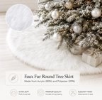 The Snowfall Luxe™ Faux Fur Christmas Tree Skirt