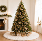 The Snowfall Luxe™ Faux Fur Christmas Tree Skirt