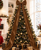 The Velvet Royale™ Oversized Christmas Tree Topper Bow