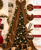 The Velvet Royale™ Oversized Christmas Tree Topper Bow