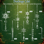 The Winterglow™ 18-Piece Crystal Snowflake & Icicle Ornament Collection