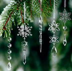 The Winterglow™ 18-Piece Crystal Snowflake & Icicle Ornament Collection