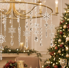 The Winterglow™ 18-Piece Crystal Snowflake & Icicle Ornament Collection