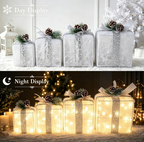 The Lumière™ 4-Piece Illuminated Christmas Gift Box Collection