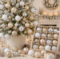 The Champagne Étoile™ 64-Piece Christmas Ornament Collection