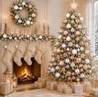 The Champagne Étoile™ 64-Piece Christmas Ornament Collection