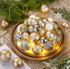 The Champagne Étoile™ 64-Piece Christmas Ornament Collection
