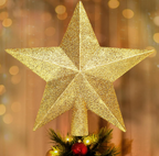 The Golden Étoile™ Glitter Christmas Tree Topper Star
