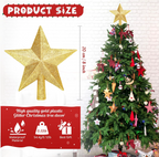 The Golden Étoile™ Glitter Christmas Tree Topper Star