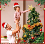 The Golden Étoile™ Glitter Christmas Tree Topper Star
