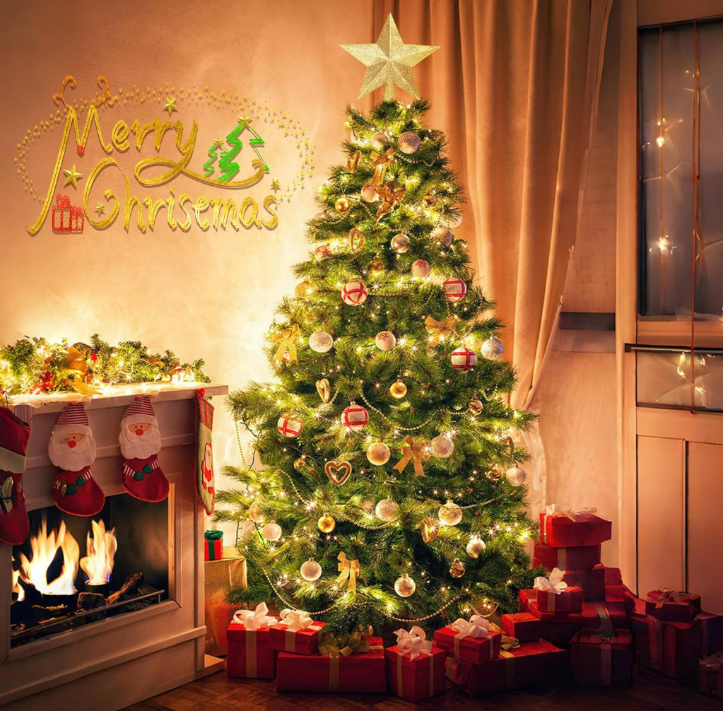 The Golden Étoile™ Glitter Christmas Tree Topper Star