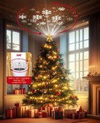 The Celestial Glow™ Snowflake Projector Christmas Tree Topper