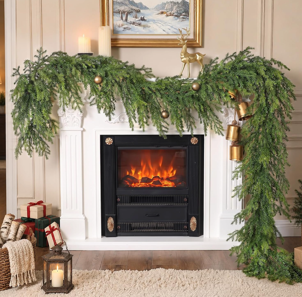 The Evergreen Cascade™ 6 FT Norfolk Pine Christmas Garland