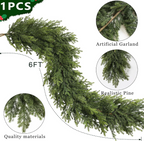 The Evergreen Cascade™ 6 FT Norfolk Pine Christmas Garland